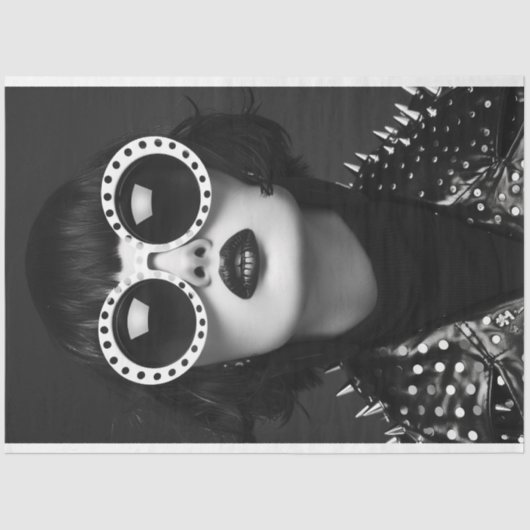 Retro Rock Star Glamour Decoupage Tissuepapier (Voorkant)