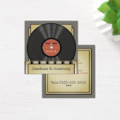 Retro Rock Vinyl Record Vierkante Visitekaartjes (Bureau)