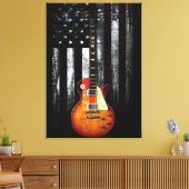 Retro Rock WE THE PEOPLE Amerikaanse vlag Canvas Afdruk (Insitu (Woonkamer))