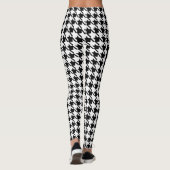 Retro Rockabilly Black Houndstooth Leggings (Achterkant)
