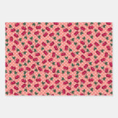 Retro Rockabilly Cherries op Polka Dots Inpakpapier Vel (Voorkant 2)