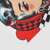 Retro Rockabilly Girl Comic Tissuepapier (Detail)