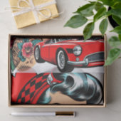 Retro Rockabilly Girl Comic Tissuepapier (Geschenk)