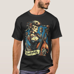 Retro Rockabilly Girl T-shirt