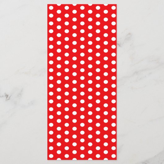 Retro Rockabilly Hearts Wedding Menu (Achterkant)