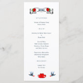 Retro Rockabilly Hearts Wedding Menu (Voorkant)