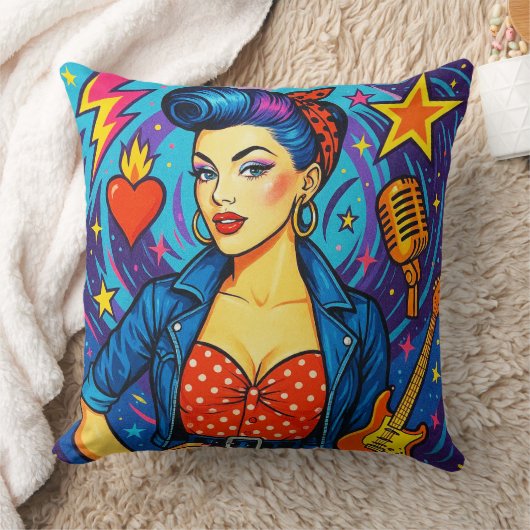 Retro Rockabilly Kussenhoes Kussen (Deken)
