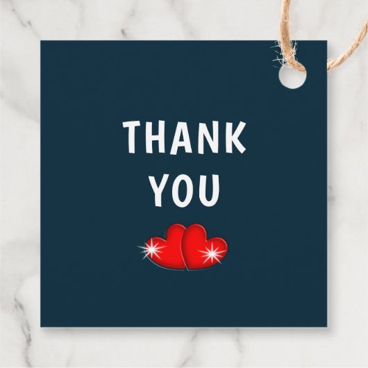 Retro Rockabilly Polka Dot Hearts Bruiloft Bedankjes Labels (Achterkant)