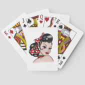 Retro Rockabilly Tattoo Pinup Girl-speelkaarten Speelkaarten (Achterkant)