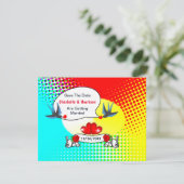 Retro Rockabilly Wedding Save The Date (Staand voorkant)