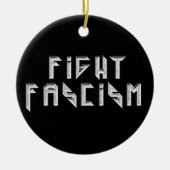 Retro Rocker - Fascisme bestrijden Keramisch Ornament (Voorkant)