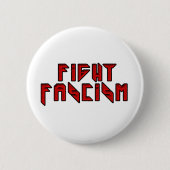 Retro Rocker - Fascisme bestrijden Ronde Button 5,7 Cm (Voorkant)