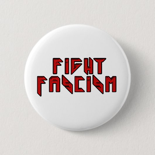Retro Rocker - Fascisme bestrijden Ronde Button 5,7 Cm (Voorkant)