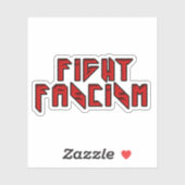 Retro Rocker - Fascisme bestrijden Sticker (Vel)