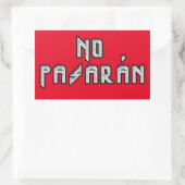 Retro Rocker - Geen Pasaran Rechthoekige Sticker (Tas)