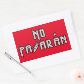 Retro Rocker - Geen Pasaran Rechthoekige Sticker (Envelop)