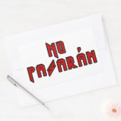 Retro Rocker - Geen Pasaran Rechthoekige Sticker (Envelop)