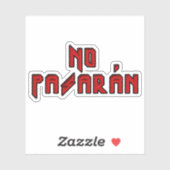 Retro Rocker - Geen Pasaran Sticker (Vel)