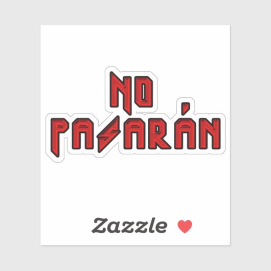 Retro Rocker - Geen Pasaran Sticker (Vel)