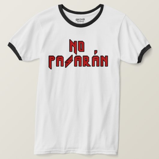 Retro Rocker - Geen Pasaran T-shirt (Design voorkant)