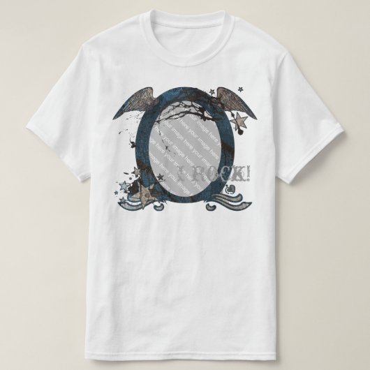 Retro Rocker Photo T-shirt Steely (Design voorkant)