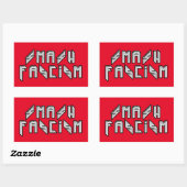 Retro Rocker - Smash Fascism Rechthoekige Sticker (Vel)