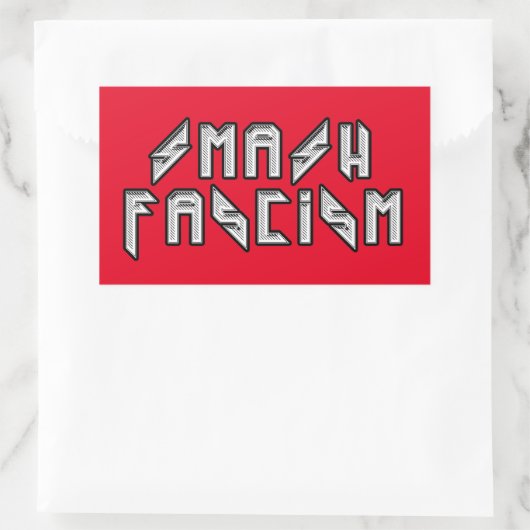 Retro Rocker - Smash Fascism Rechthoekige Sticker (Tas)