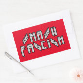 Retro Rocker - Smash Fascism Rechthoekige Sticker (Envelop)