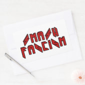 Retro Rocker - Smash Fascism Rechthoekige Sticker (Envelop)