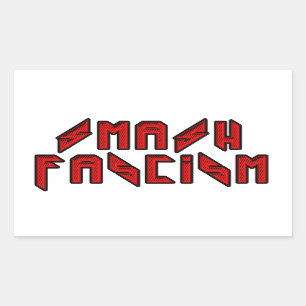 Retro Rocker - Smash Fascism Rechthoekige Sticker