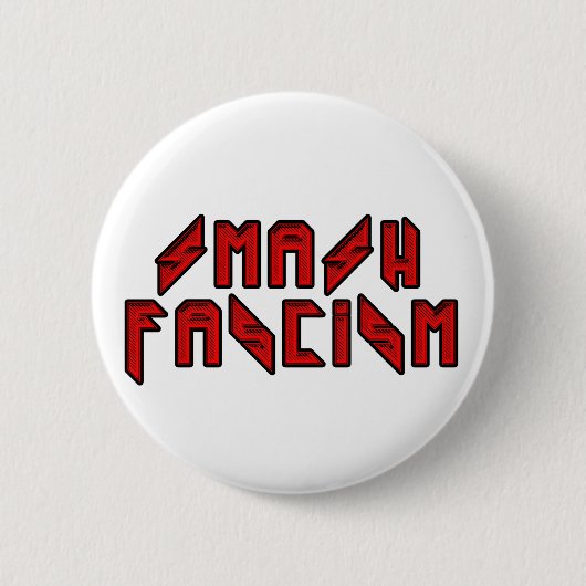 Retro Rocker - Smash Fascism Ronde Button 5,7 Cm (Voorkant)