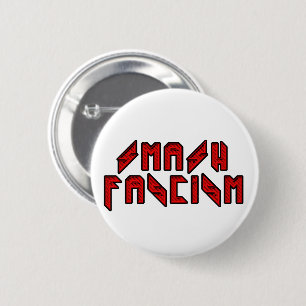 Retro Rocker - Smash Fascism Ronde Button 5,7 Cm