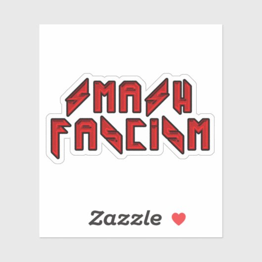 Retro Rocker - Smash Fascism Sticker (Vel)
