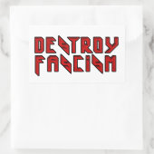 Retro Rocker - Vernietig het fascisme Rechthoekige Sticker (Tas)