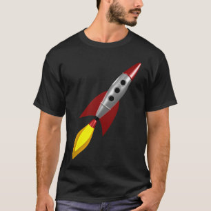 Retro Rocket 3d T-shirt