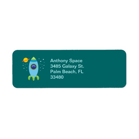 Retro Rocket Etiket (Voorkant)