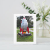 Retro Rocket Foto Briefkaart (Staand voorkant)