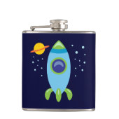 Retro Rocket Heupfles (Voorkant)
