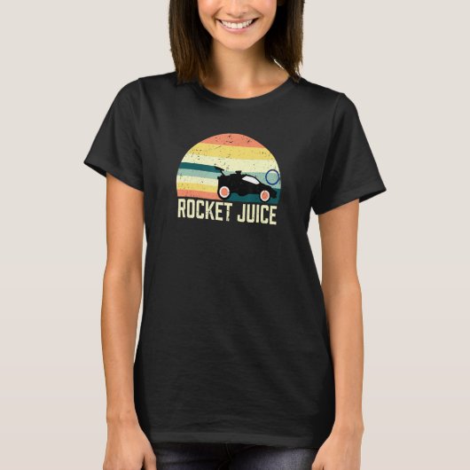 Retro Rocket Juice Soccer Badge Grafisch T-shirt (Voorkant)