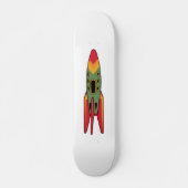 Retro Rocket - Kleur Skateboard (Voorkant)