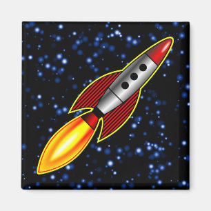 Retro Rocket Magneet