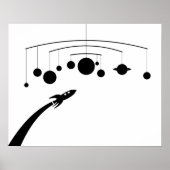 Retro Rocket Mobile Poster (Voorkant)