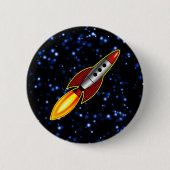 Retro Rocket Ronde Button 5,7 Cm (Voorkant)