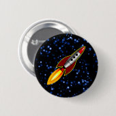 Retro Rocket Ronde Button 5,7 Cm (Voorkant /achterkant)
