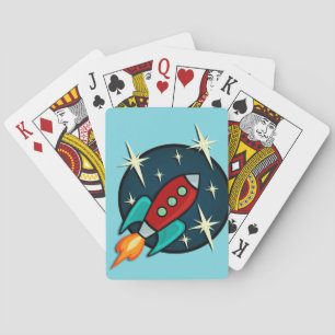 RETRO ROCKET SHIP DECK OF PLAYCARDS POKERKAARTEN