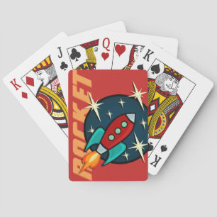 RETRO ROCKET SHIP DECK OF PLAYCARDS SPEELKAARTEN