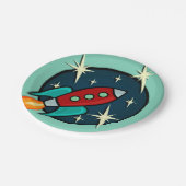 RETRO ROCKET SHIP GRAPHIC PAPIER BORD (Gekanteld)