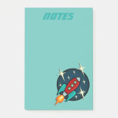 RETRO ROCKET SHIP GRAPHIC POST-IT NOTEPAD POST-IT® NOTES (Voorkant)