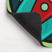 RETRO ROCKET SHIP GRAPHIC VERTICAL MUISMAT (Hoek)