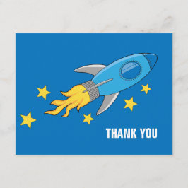 Retro Rocket Ship Hartelijk dank Bedankkaart